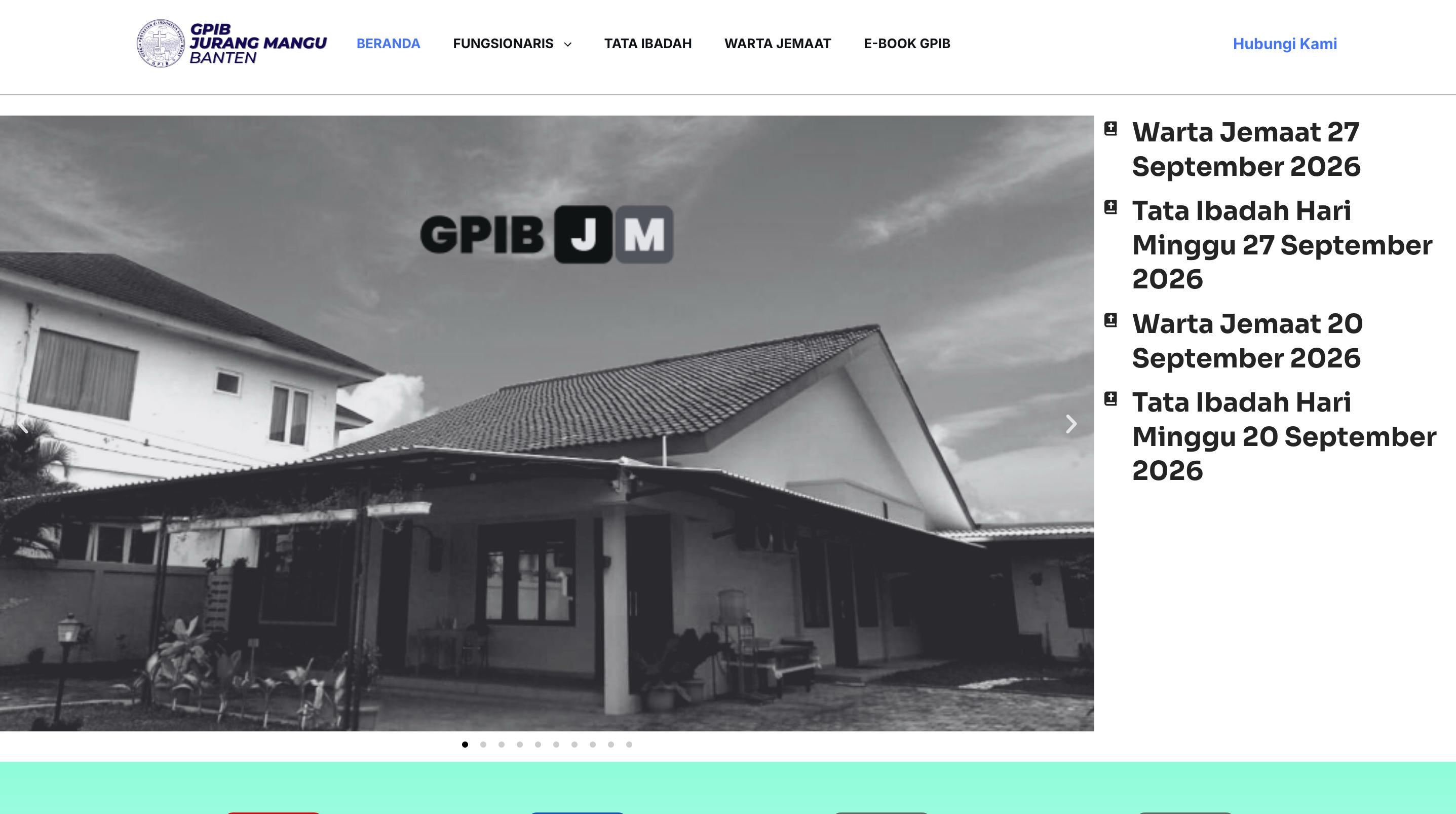 Website Gereja GPIB Jurang Mangu