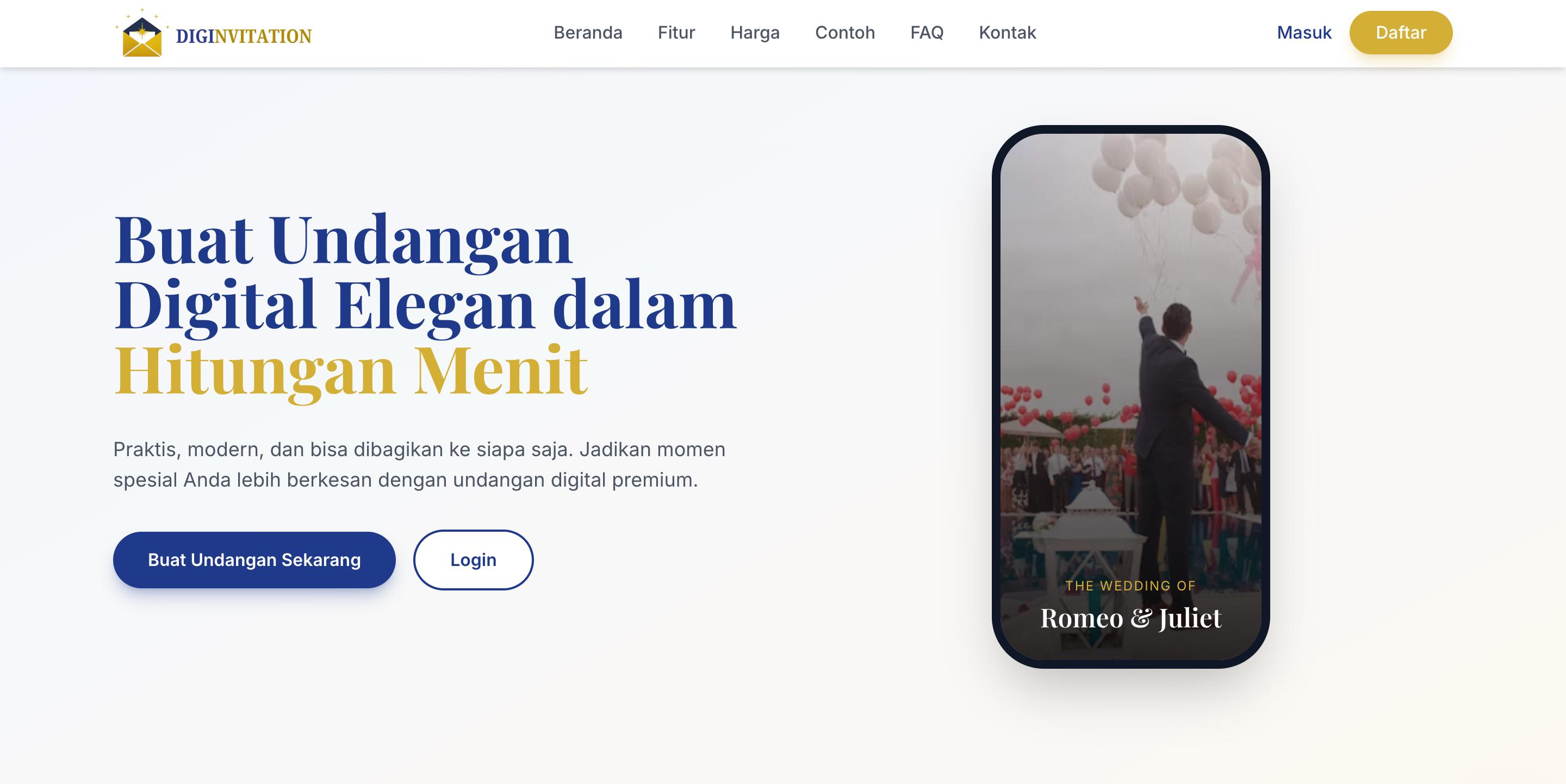 Landing Page Undangan Digital