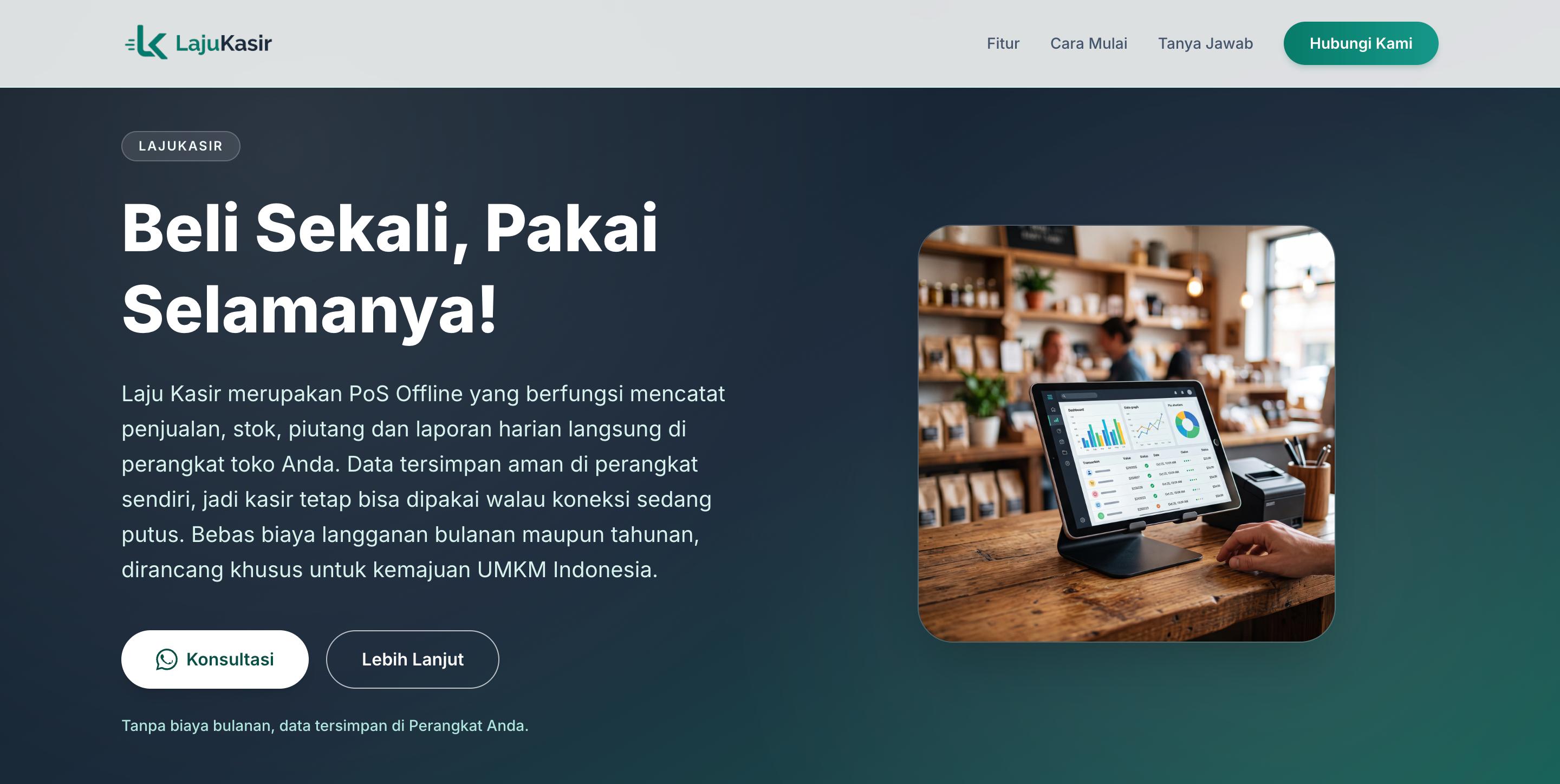 Landing Page LajuKasir